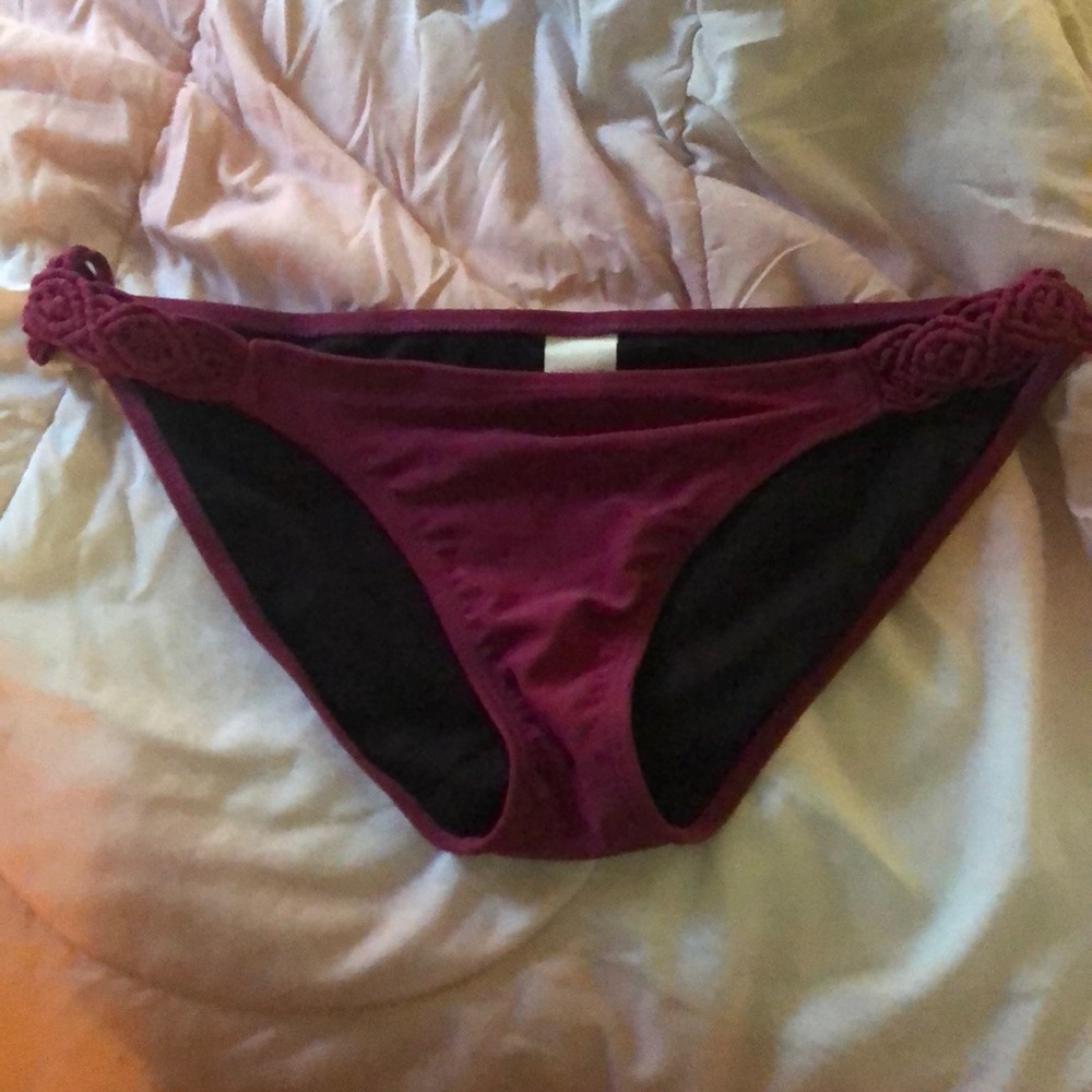 Red and black bikini bottoms